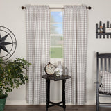 Country Farmhouse Annie Buffalo Grey Check Curtain Panels