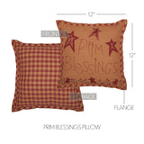 Ninepatch Star Prim Blessings Pillow