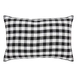 Annie Black Check Pumpkin Patch Pillow 14x22