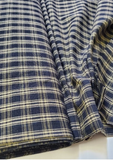 Dunroven House H-51 Country Black Plaid Homespun Check Fabric by the Yard