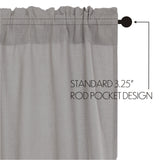 Country Farmhouse Burlap Dove Gray Curtain Panels