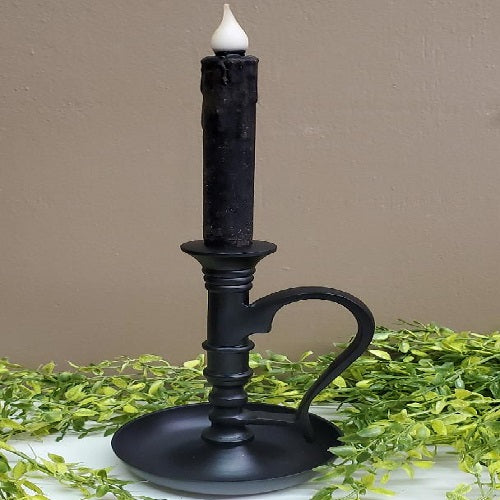 Country Primitive Chamberstick Taper Candle Holder