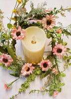 Country Primitive Daisy Fields Candle Ring