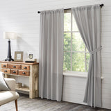 Country Farmhouse Burlap Dove Gray Curtain Panels