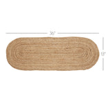 Country Farmhouse Natural Jute Braided Table Runner