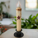 Red Star Timer Taper Candle 7 Inch