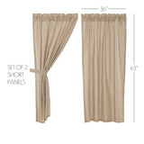 Country Farmhouse Sawyer Mill Charcoal Ticking Stripe Curtain Panels