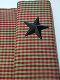 Dunroven House H-32 Burgundy Check Homespun Fabric by the Yard