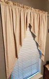 Country Farmhouse Osnaburg Linen Swags