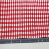 Red White Gingham Check Fabric by the Yard
