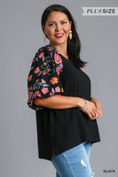 Umgee embroidery sleeve blouse