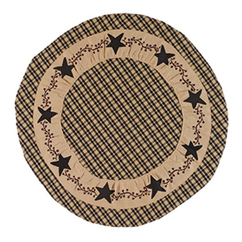Country PRIMITIVE BERRIES Round Candle Table Mat 14" - BJS Country Charm