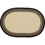 Country Farmhouse Sawyer Mill Cow Braided Jute Rug 20x30 Oval - BJS Country Charm