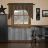 Rustic Country Primitive Black Check Scalloped Swags 36" - BJS Country Charm