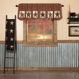 Primitive Abilene Patch Block and Star Valance - BJS Country Charm