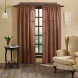 Country Primitive Patriotic Patch Plaid Curtain Panels - BJS Country Charm