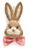 Sisal Easter Bunny Head with Glasses - Choice of color - BJS Country Charm