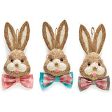 Sisal Easter Bunny Head with Glasses - Choice of color - BJS Country Charm