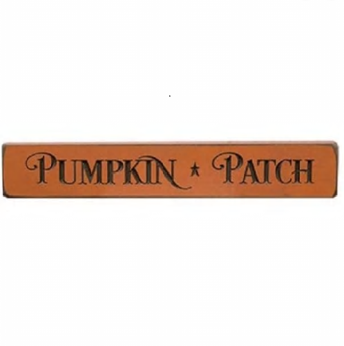 Primitive Pumpkin Patch Engraved Sign 12" Orange - BJS Country Charm