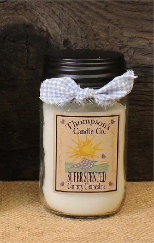 Country Clothesline Jar Candle 12 oz - BJS Country Charm