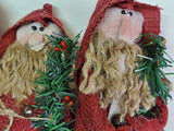 Country Santa Christmas Ornaments