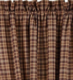 Primitive Prescott Brown & Tan Scalloped Curtain Panels - BJS Country Charm