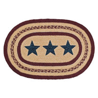 Country Primitive Potomac Star Braided Placemat 12 x 18 - BJS Country Charm