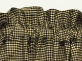 Primitive Black Micro Gingham Check Valance - BJS Country Charm