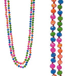 Multi Colored 8mm Faceted Beaded Necklace 60"