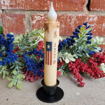 Primitive 7 Inch 1776 Flag Timer Taper Candle