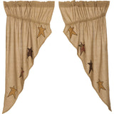 Stratton Burlap Applique Star Prairie Swags