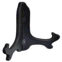 Medium Black Wooden Plate Stand 7"