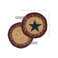 Potomac Stencil Star Jute Coaster Set