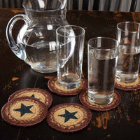 Potomac Stencil Star Jute Coaster Set