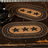 Country Primitive Farmhouse Star Braided Jute Placemat
