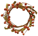 Country Primitive Pumpkin Patch Candle Ring Wreath
