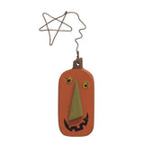 Set/3 Wire Star Primitive Jack O Lantern Ornaments