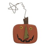 Set/3 Wire Star Primitive Jack O Lantern Ornaments