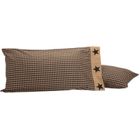 Black Check Star Pillow Case Set