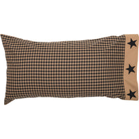 Black Check Star Pillow Case Set