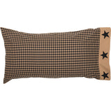 Black Check Star Pillow Case Set
