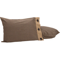 Black Check Star Pillow Case Set