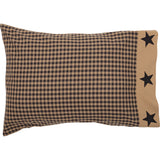 Black Check Star Pillow Case Set