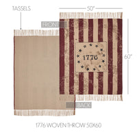 My Country 1776 Woven Throw Blanket 50x60