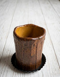 Primitive Black Metal Fluted Candle Pan 4"