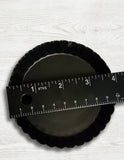 Primitive Black Metal Fluted Candle Pan 4"