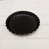 Primitive Black Metal Fluted Candle Pan 4"