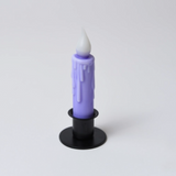 Country Primitive Lavender Purple Timer Taper LED Candle 4.5"