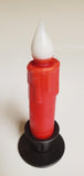 Country Primitive Red Led Timer Taper Candle 4.5"
