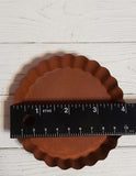 Rusty Metal Fluted Candle Pan 4"